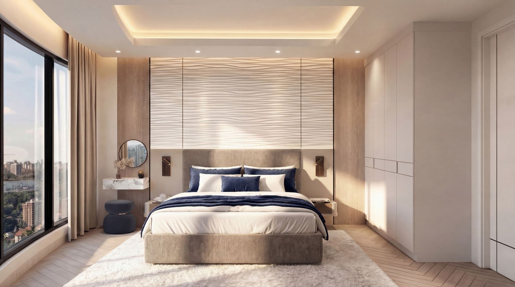 2 bedroom apartment: master bedroom