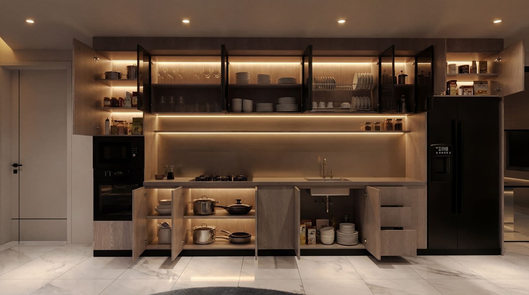 2 bedroom apartment: kitchen